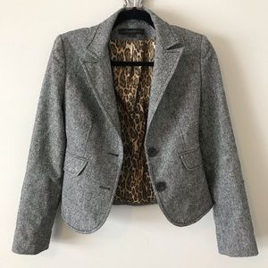 Express Design Studio Leopard-lined Blazer